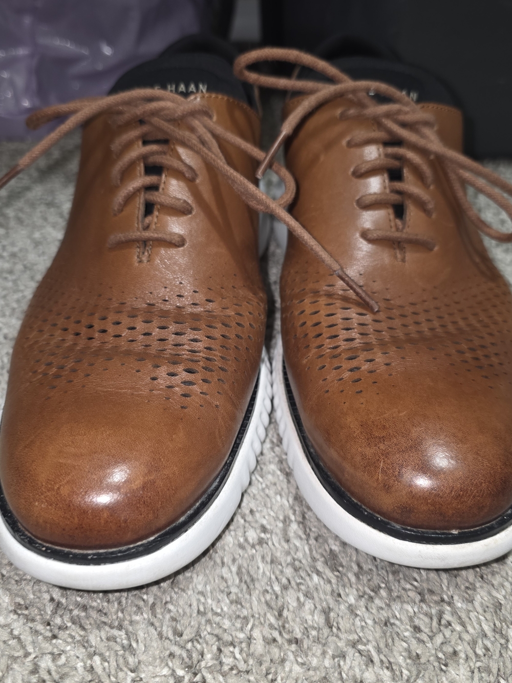 Cole Haan 2.Zerogrand Laser Wingtip Oxford British Tan 9M